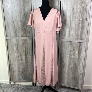 New! ASOS Curve midi dress with lace dart inserts women’s 16